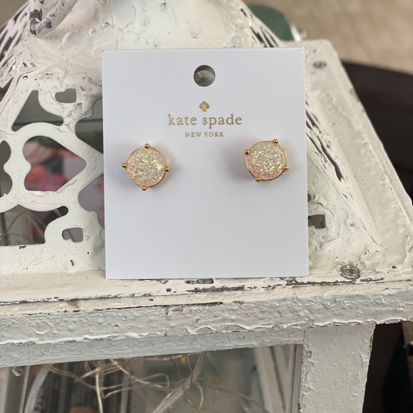 kate spade opal glitter round stud earrings - Picture 7 of 9